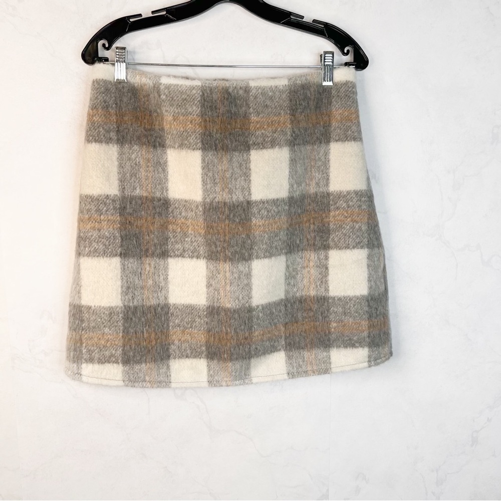 [Bluivy] Gray Plaid Skirt